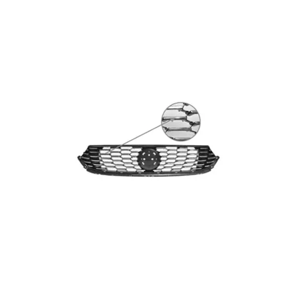 Grille de calandre centrale pour FIAT TIPO II phase 1, 2015-2020, LOUNGE/BUSINESS, neuve, noire avec inserts chromés
