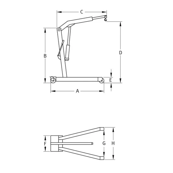 GRUE D ATELIER PLIANTE 1000 KG
