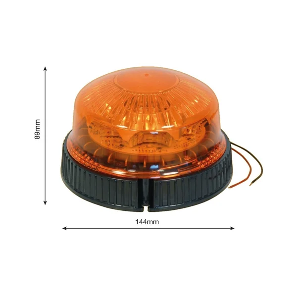 Gyrophare LED rotatif orange 12/24V à poser - Homologué R65/R10