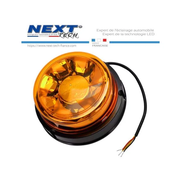 Gyrophare rotatif à LED 12V - 24V diamètre 120mm