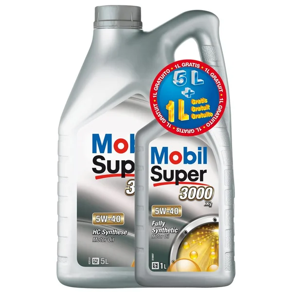 Huile moteur MOBIL Super 3000 5W40 5+1L - MOBIL