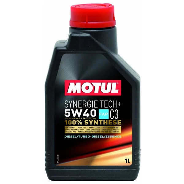 Huile moteur MOTUL Synergie Tech+ 5W40 essence et diesel - MOTUL