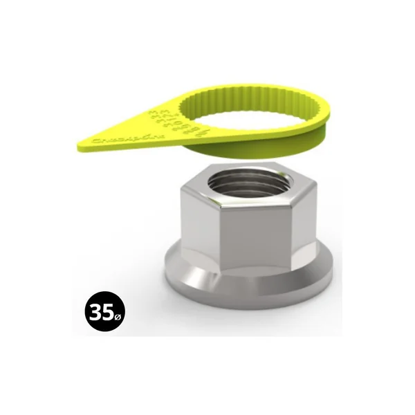 Indicateur de desserrage de roue Checkpoint Jaune – Diamètre 35 mm