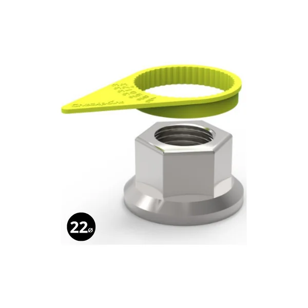Indicateur de desserrage de roue Checkpoint jaune Ø22 mm