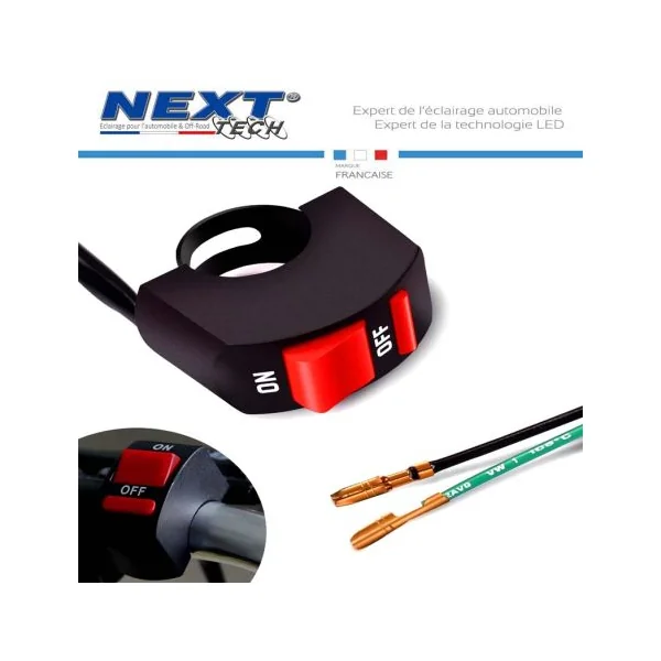 Interrupteur on/off universel pour guidon de moto