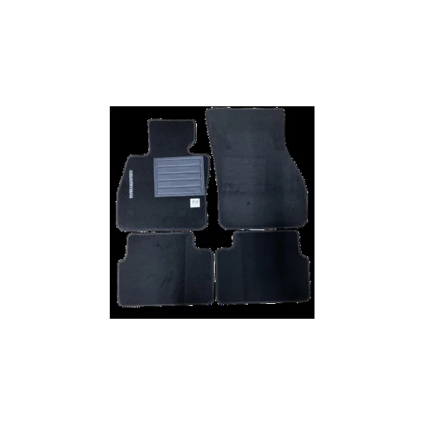 Kit 4 Tapis de sol Auto pour MINI COUNTRYMAN F60, depuis 2017, avec sigle COUNTRYMAN, moquette noire, avec CLIPS, Neuf