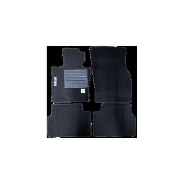 Kit 4 Tapis de sol Auto pour MINI ONE/COOPER F55, 2014-2024, modèle 5 portes, avec sigle MINI, moquette noire, avec CLIPS, Neuf