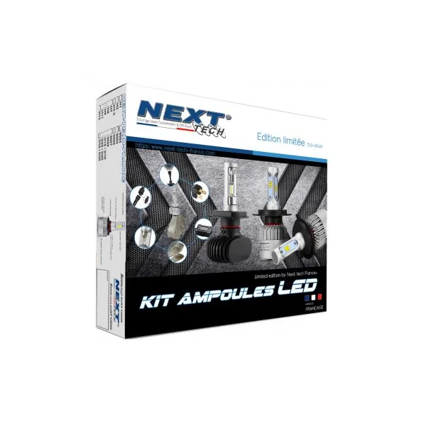 Kit ampoules bi-LED H4 75W ventilées- Next-Tech® - serie limitée