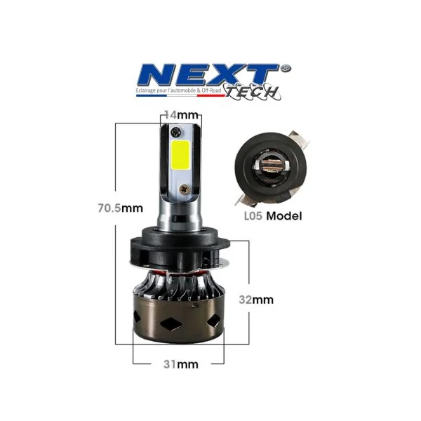 Kit ampoules LED H7 55W Audi A3 8P Sportback 1996 à 2007