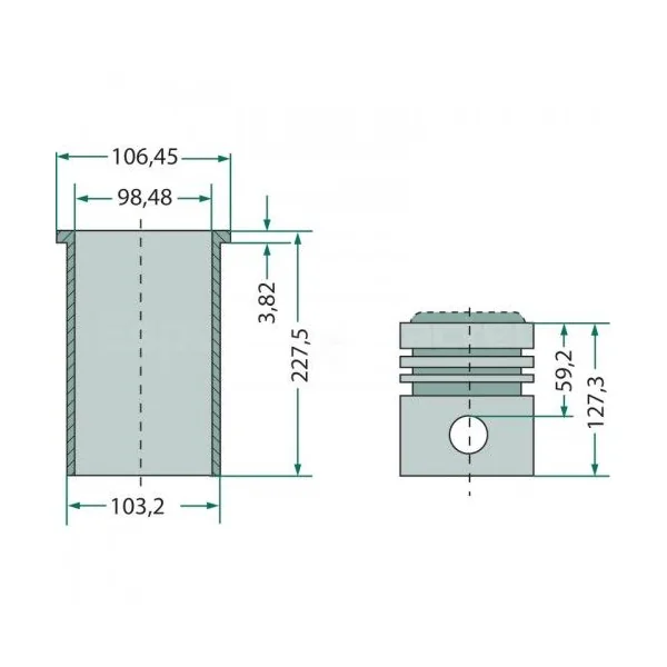 Kit cylindrée complet - Massey Ferguson - MF 165