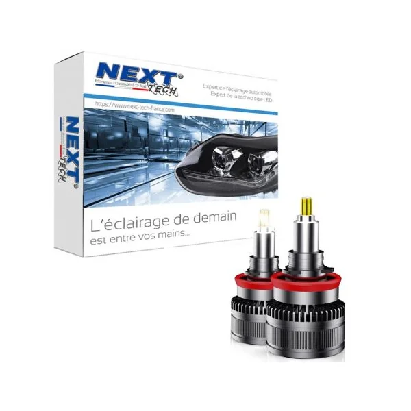 Kit LED canbus H11 85W 360° premium pour phare à lentille