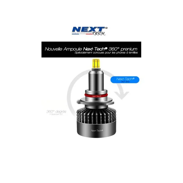 Kit LED canbus H11 85W 360° premium pour phare à lentille