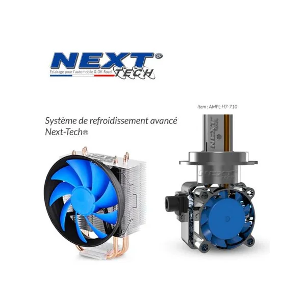 Kit LED H11 12v - 24v 55W 6000K - nouveau radiateur