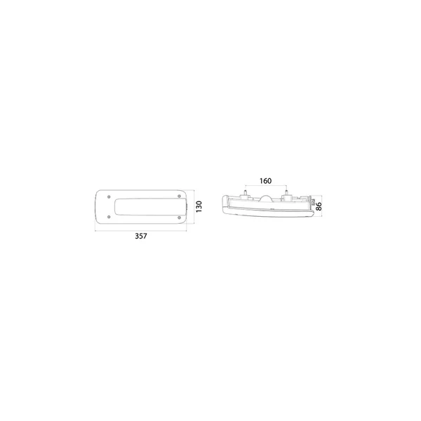 LC10 LED - FEU ARRIERE GAUCHE AVEC CONNECTEUR LATERAL AMP 1.5-7P-M MARQUE VIGNAL