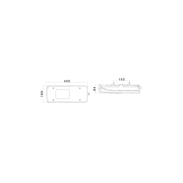 LC11 LED - Feu arrière LED Droit avec alarme de recul et connecteur HDSCS 8 voies Arrière IVECO Marque Vignal