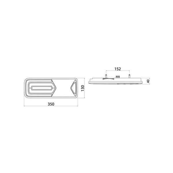 LC12 LED GAUCHE VIGNAL - 161120 - Connecteur AMP Arrière