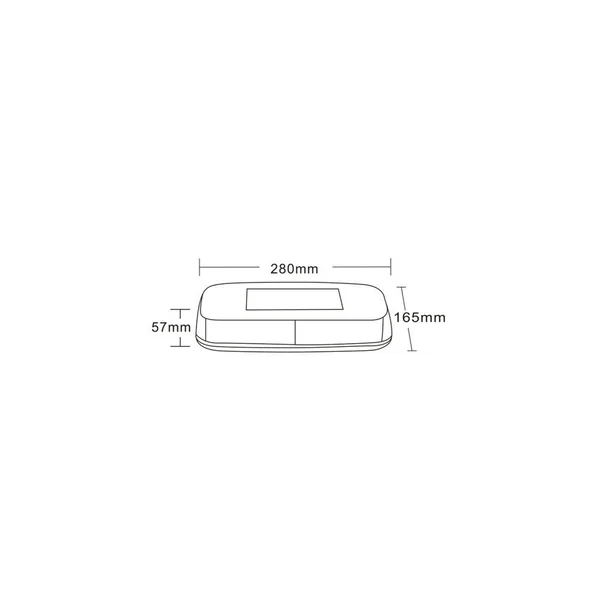 MINI RAMPE DE TOIT LED -12/24 V- 50 w - MAGNETIQUE ( 280x165x57mm R65 R10 )