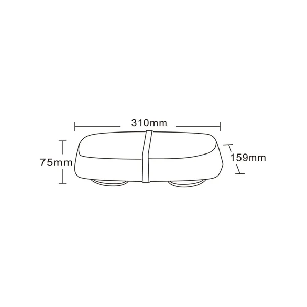 MINI RAMPE LED ORANGE magnétique 12/24V ( 315 x 165 x 70 mm )