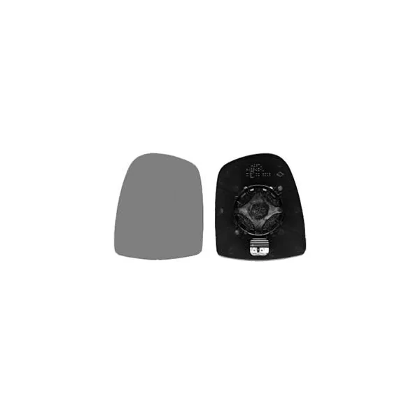 Miroir Glace rétroviseur gauche pour OPEL VIVARO I phase 1, 2001-2006, verre supérieur, dégivrant