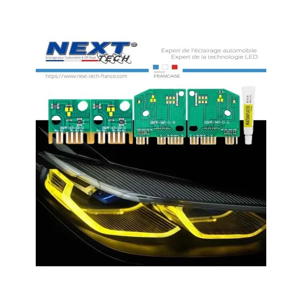 Modules feux de jour DRL jaune pour BMW M850i et M8