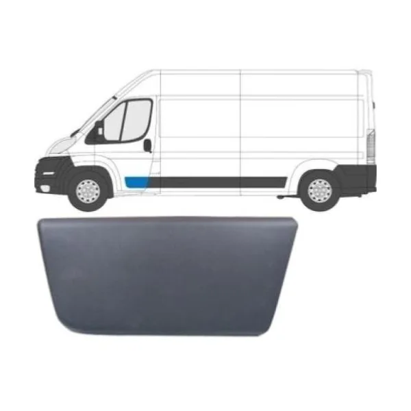 Moulure baguette latérale sur porte avant gauche pour CITROËN JUMPER II phase 2, 2014-2023, 41cm, Noire, Neuve