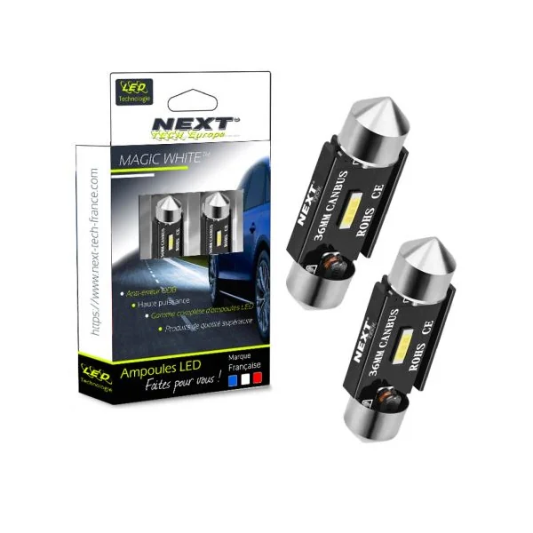 Navettes LED C10W 41mm - canbus - anti erreur ODB