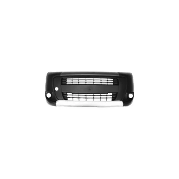 Pare chocs avant pour PEUGEOT BIPPER Combi 2008-2016 (modèle Tepee), argenté, trous antibrouillard