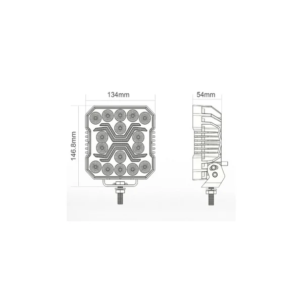 Phare de Travail LED X-SPIDER 60W – 4200 Lumens - 12/24V - IP68