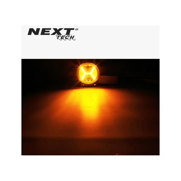 Phare LED 4x4 30W rond 100mm avec feu de jour DRL
