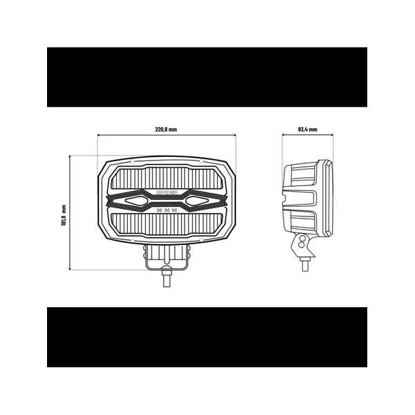 Phare LED X-Spider Ninja Oval – Éclairage Multi-fonctions Haute Performance