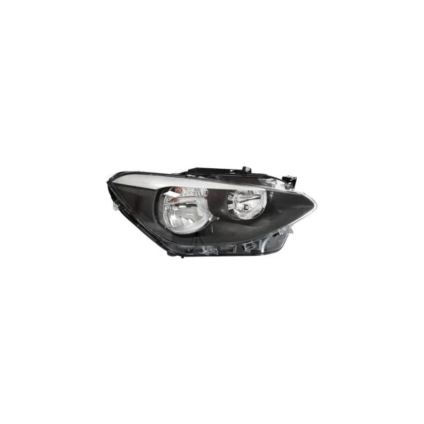 Phare Optique avant droit pour BMW SERIE 1 F20 de 2011 à 2015, H7+H7, fond noir, Neuf