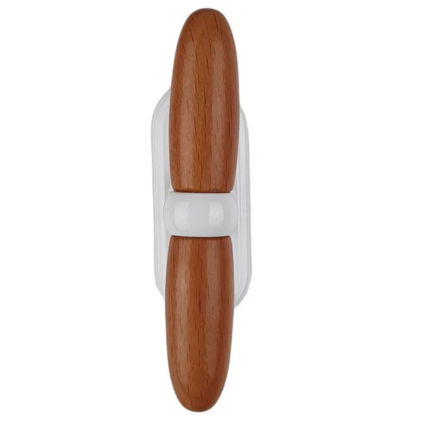 Poignée de fenêtre crémone MODANE, Aluminium blanc et bois clair