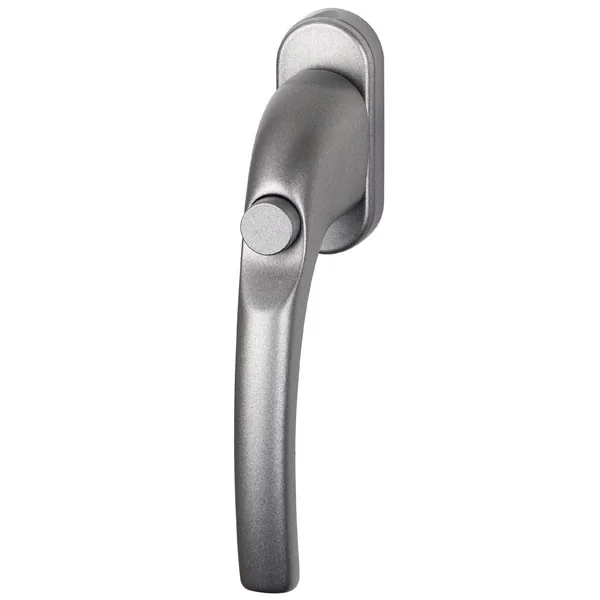 Poignée de fenêtre à bouton poussoir ZENIA, Aluminium anodisé