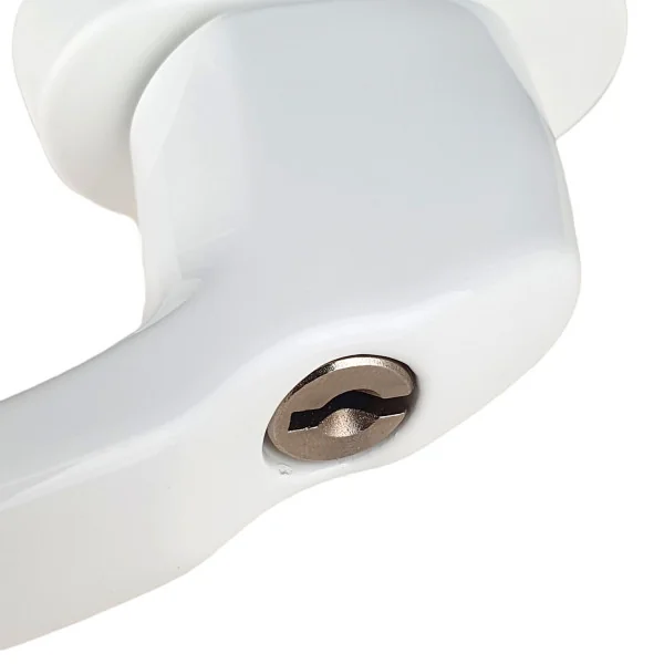 Poignée de fenêtre à clé CLASSIQUE, Aluminium laqué blanc RAL9016