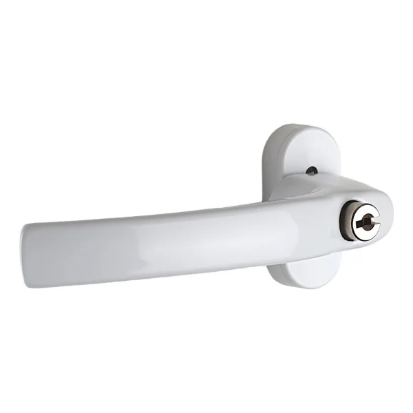 Poignée de fenêtre à clé CLASSIQUE, Aluminium laqué blanc RAL9016