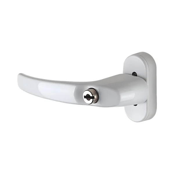 Poignée de fenêtre à clé CLASSIQUE, Aluminium laqué blanc RAL9016