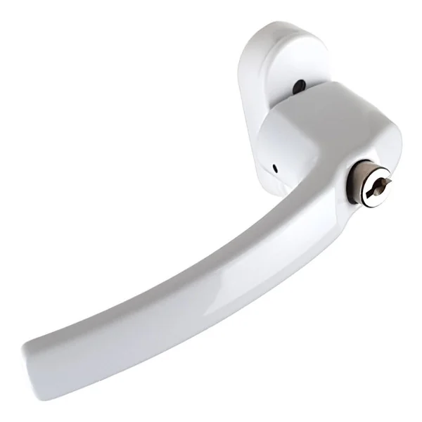Poignée de fenêtre à clé CLASSIQUE, Aluminium laqué blanc RAL9016