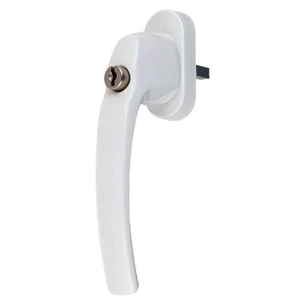 Poignée de fenêtre à clé CLASSIQUE, Aluminium laqué blanc RAL9016