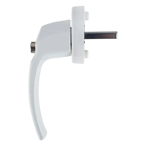 Poignée de fenêtre à clé CLASSIQUE, Aluminium laqué blanc RAL9016