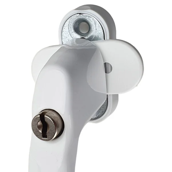 Poignée de fenêtre à clé CLASSIQUE, Aluminium laqué blanc RAL9016