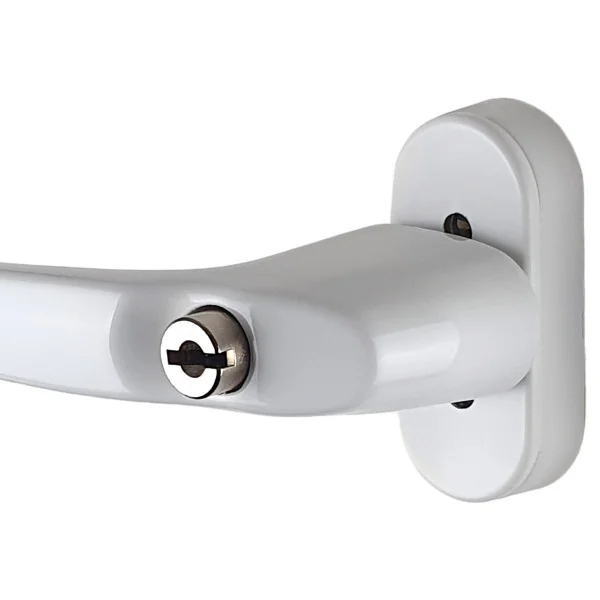 Poignée de fenêtre à clé CLASSIQUE, Aluminium laqué blanc RAL9016