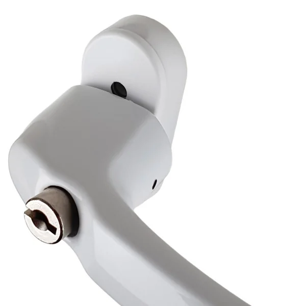 Poignée de fenêtre à clé CLASSIQUE, Aluminium laqué blanc RAL9016