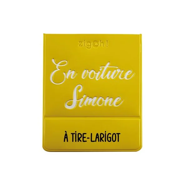 PORTE-VIGNETTE D’ASSURANCE JAUNE EN VOITURE SIMONE
