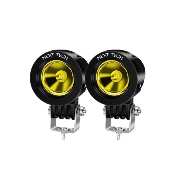 Projecteurs additionnels LED jaune pour moto