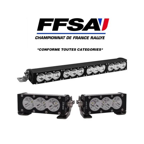 Rallye rampe LED homologué FFSA 180W