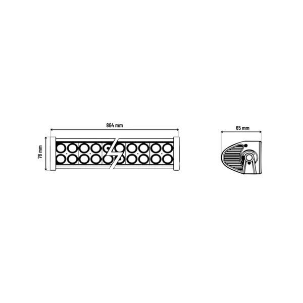 Rampe 156 LEDs - 10140 Lumens - 126W - 12/24V