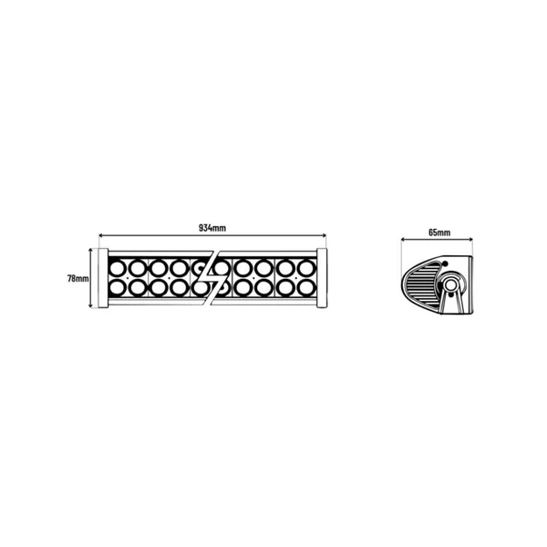 Rampe 168 LEDs - 10920 Lumens - 132W - 12/24V
