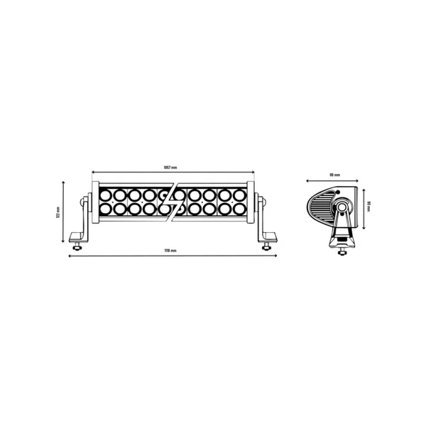 Rampe 80 LEDs - 7723 Lumens - 240W - 12/24V