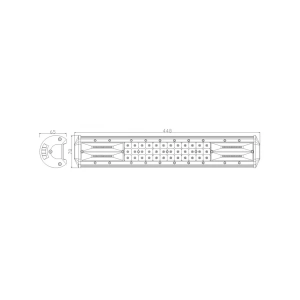 RAMPE 84 LED ( 448 X 78 MM )12/24V - 126W / 5460 LM