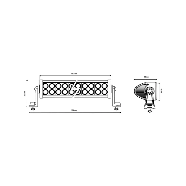 Rampe 96 LEDs - 8300 Lumens - 288W - 12/24V